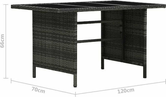 Garten- und Outdoor-Möbelsets 3 Stück Grau mit Kissen
