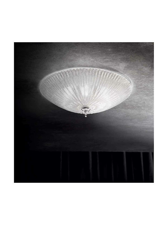 Ideal Lux Shell Πλαφονιέρα Οροφής 60εκ. Μελί με Ντουί E27
