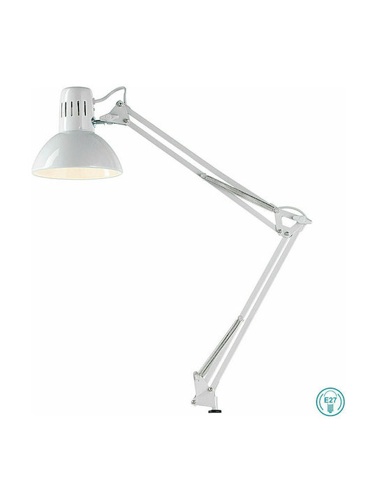 Perenz Arc Office Lamp with Foldable Arm in White Color