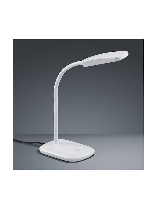 Trio Lighting Boa LED Office Lamp with Flexible Arm in White Color