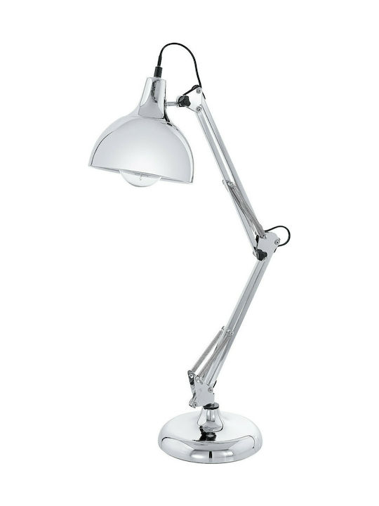 Eglo Borgillio Office Lamp with Foldable Arm for Socket E27 in Gray Color