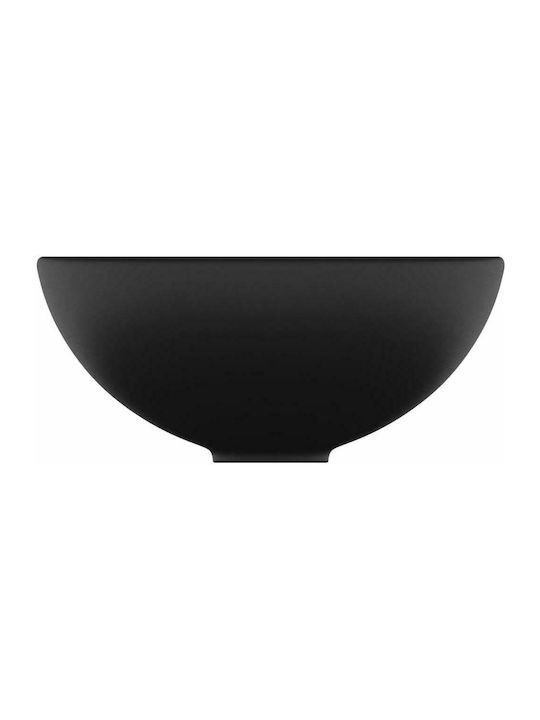 vidaXL Deasupra Blatului Chiuvetă Ceramică 32.5x32.5x14cm Negru