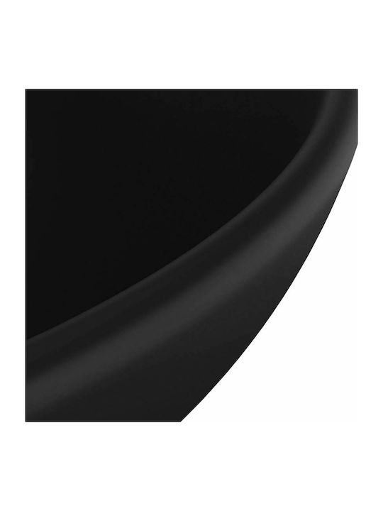 vidaXL Deasupra Blatului Chiuvetă Ceramică 32.5x32.5x14cm Negru