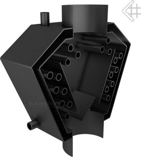 Kratki Топлообменник Chimney Pipe Метал 200мм Черен