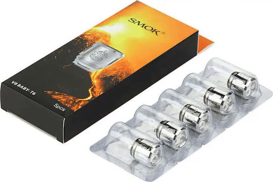Smok TFV8 Baby T6 Αντιστάση Ηλεκτρονικών Τσιγάρων 0.2ohm (DL) 5τμχ