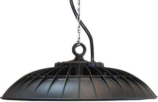 Universe Commercial Bell Light 150W Cool White 18000lm with Built-in LED Black Ø36xH14cm