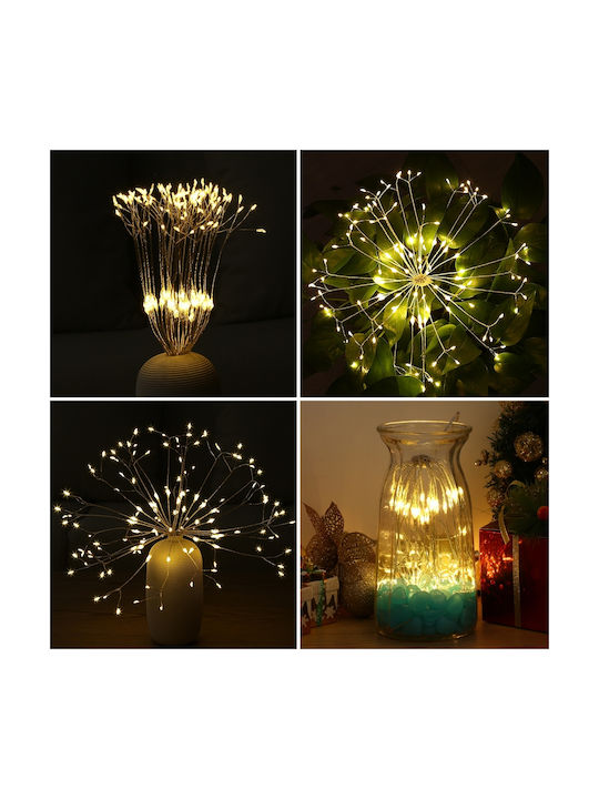 Dekorative Lampe Optische Faser Weiß