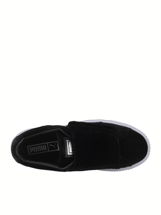 Basket Platform Strap Γυναικεία Sneakers Μαύρα