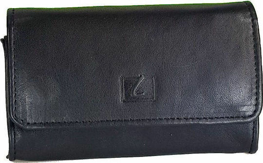 Lavor Leather Black Tobacco Pouch with Magnetic Closure 11x7.5cm