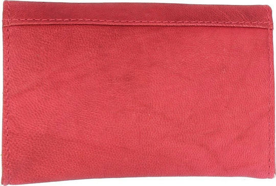 Mario Rossi Lederne Tabaktasche in Rot mit magnetischem Verschluss 12.5x6.5cm