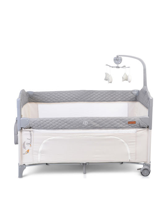 Cangaroo Indiana Playpen 2 Levels with Mattress Gray 125x65cm