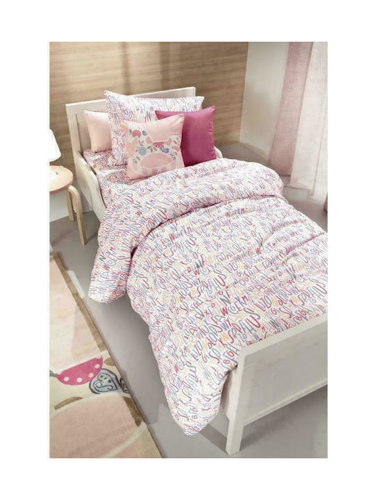 Saint Clair Letters Детски Плик за Завивка Единичен Памучен Sky 160x220бр