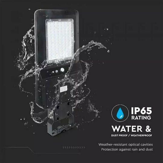 V-TAC Lampă Solară Stradală 40W 4800lm Alb Natural 4000K cu Senzor de Mișcare, Fotocelulă și Telecomandă IP65 70.61bucx28.97bucx7.36buccm