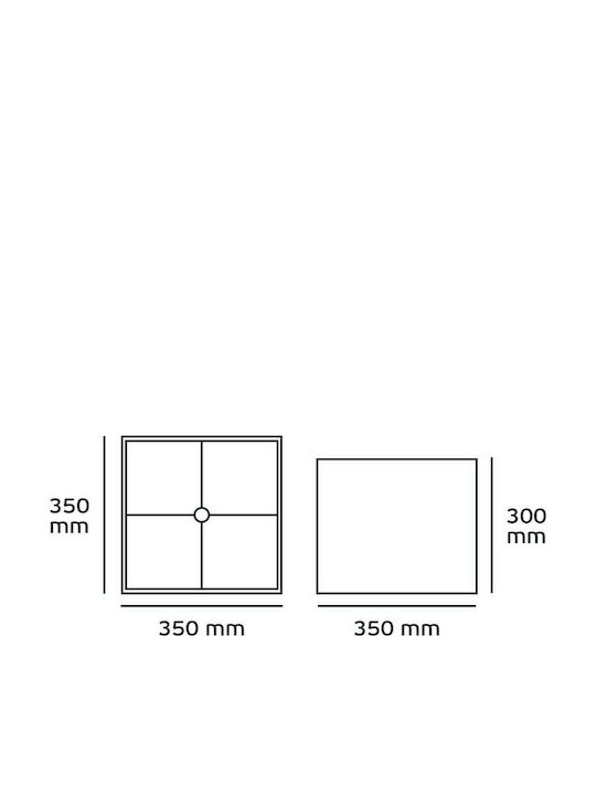 VK Lighting Καπέλο Φωτιστικού 35x35εκ.