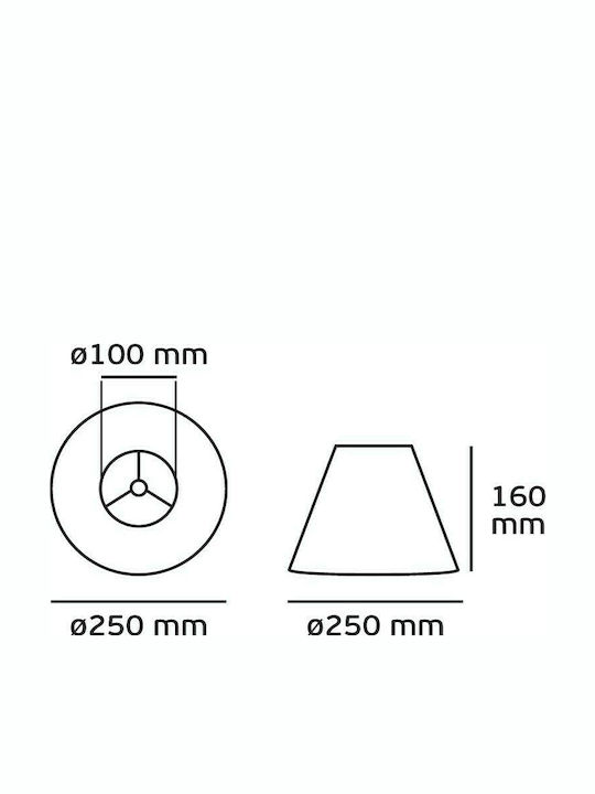VK Lighting Lampenschirm 25x26cm