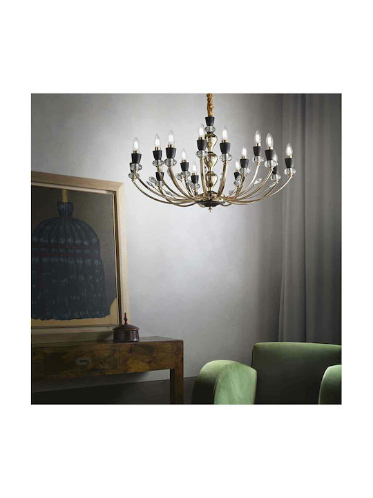 Ideal Lux Vanity SP8 Chandelier Candlestick 8xE14 Gold 206622