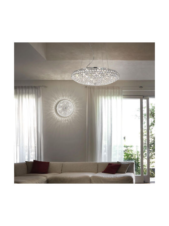 Ideal Lux Candelabru 12xG9 Ø65cm Cu Cristale Argintii 088013