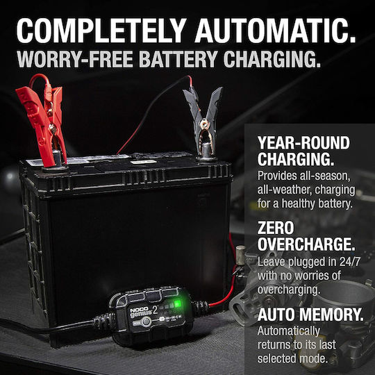 Noco Genius2 Car Battery Charger & Maintainer 6/12V