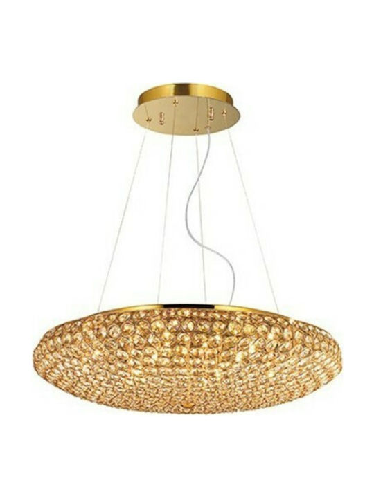 Ideal Lux King Πολυέλαιος Ø46cm με Κρύσταλλα Ideal Lux King Πολυέλαιος Ø46cm με Κρύσταλλα