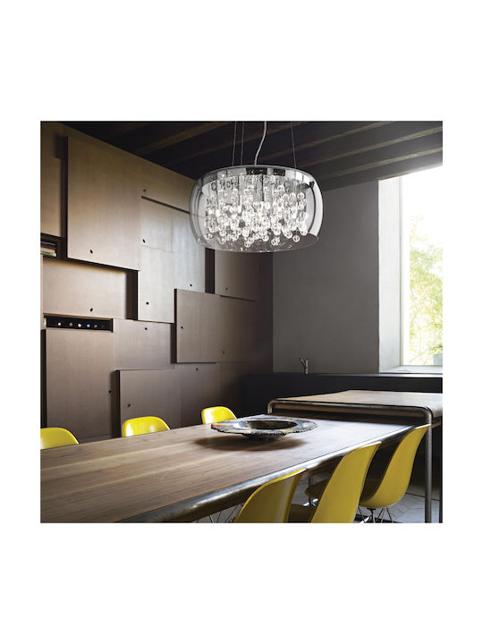 Ideal Lux Chandelier with Crystals 8xG9 Transparent 031750