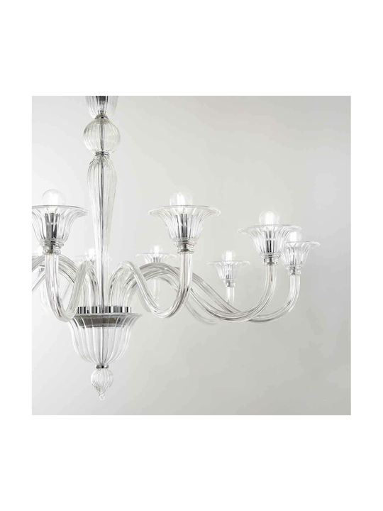 Ideal Lux Kronleuchter mit Kerzen Transparent