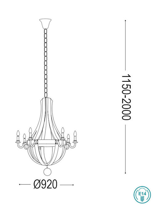 Ideal Lux Millennium Πολυέλαιος Ideal Lux Millennium Πολυέλαιος