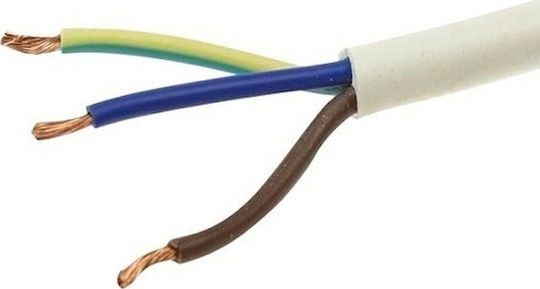 Cablel Καλώδιο Ρεύματος με Διατομή 4x1mm² σε Λευκό Χρώμα 1m Εύκαμπτο