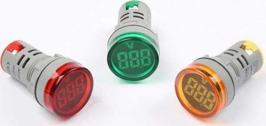 Taifa AD16-22DS Electric Panel Meter Monophase Voltage Indicator Φ22 20-500V Green 022-620205002