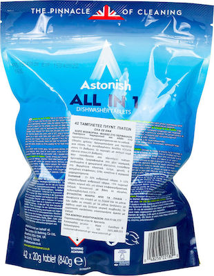 Astonish All In 1 Capsule pentru Mașina de Spălat Vase cu Aromă de Lămâie A2170