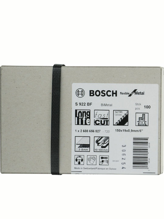 Bosch S 922 BF Ленти за джиг-резачки за Метал 100мм 100бр