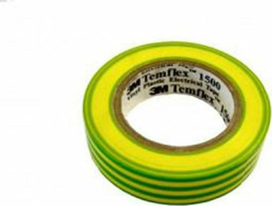 3M Insulation Tape 19mm x 20m Temflex 1500 Yellow-Green Yellow