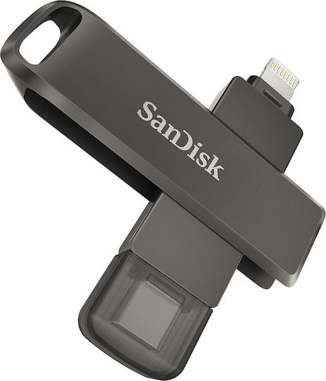Sandisk iXpand Luxe 256GB USB 3.1 Stick mit Verbindung Blitzschlag & USB-C Schwarz