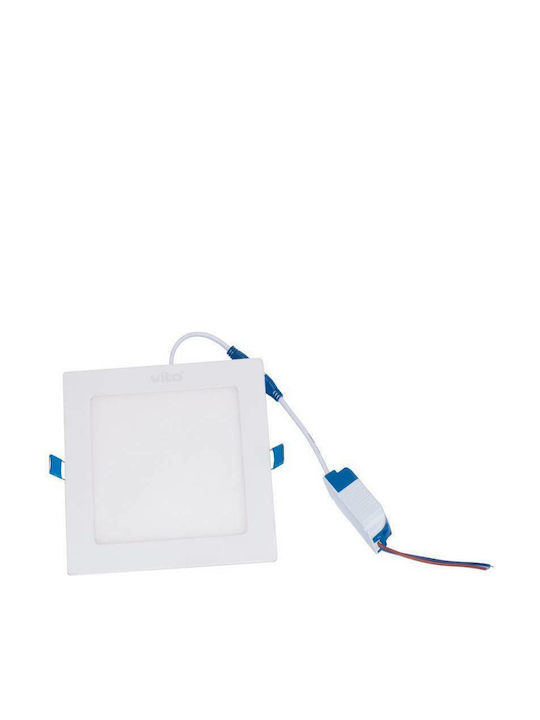 Vito Τετράγωνο Χωνευτό LED Panel 18W με Ψυχρό Λευκό Φως 6000K 20.5x20.5εκ.