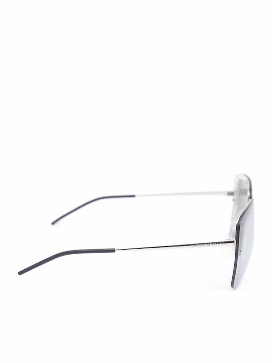 Emporio Armani Women's Sunglasses with Silver Metal Frame and Silver Mirror Lens EA2045 30156G