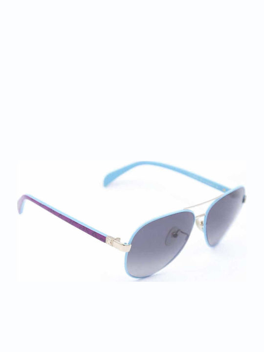 Tous Women's Sunglasses with Blue Frame and Purple Gradient Lens STO329 0H33