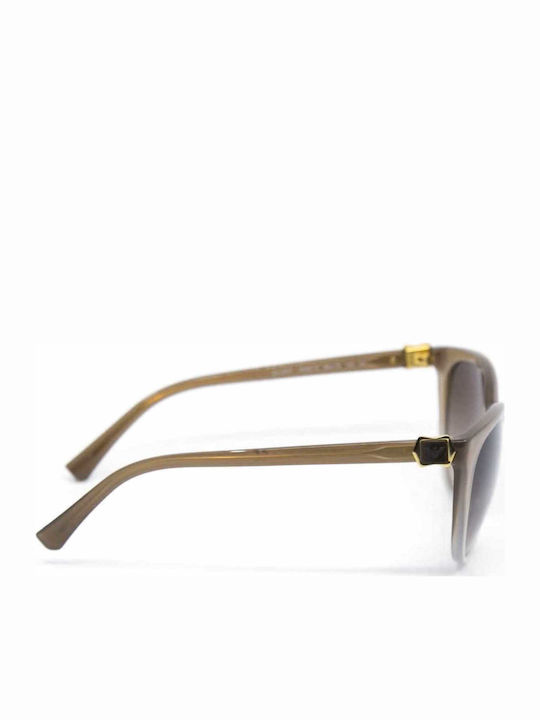 Emporio Armani Emporio Armani Women's Sunglasses with Brown Horn-Rimmed Frame and Grey Gradient Lenses EA4057 545813