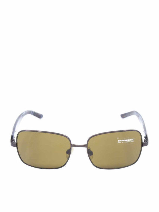 Burberry Women's Sunglasses with Silver Metallic Frame and Green Gradient Lenses BE 3031 1031/73