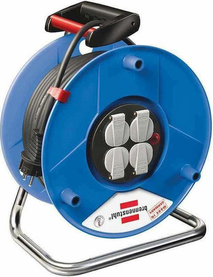 Brennenstuhl Garant H05VV-F3G1.5 Waterproof Extension Reel Cord 50m Blue