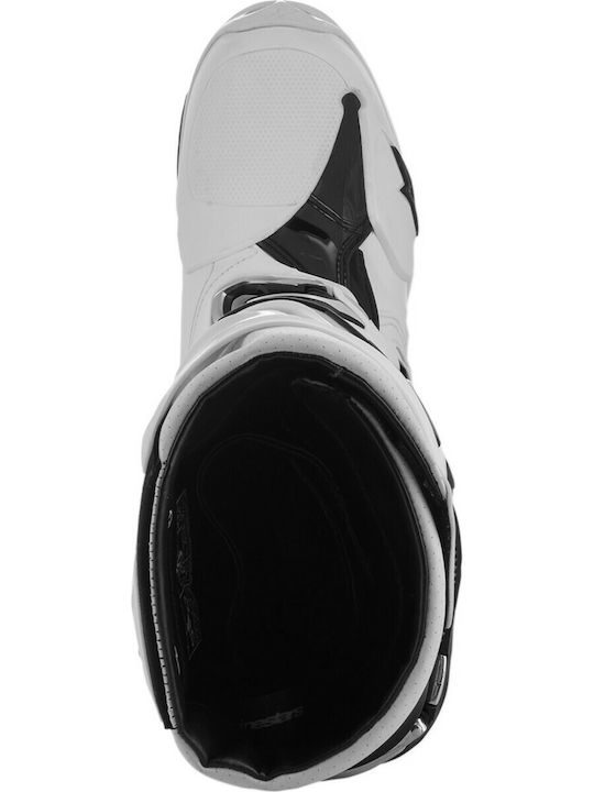 Alpinestars Tech 10 Supervented Ανδρικές Μπότες Motocross Αδιάβροχες Λευκές