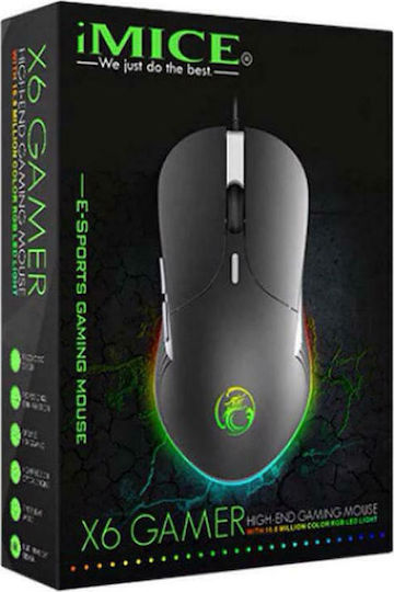 iMice X6 Gaming Mouse 3200 DPI Negru