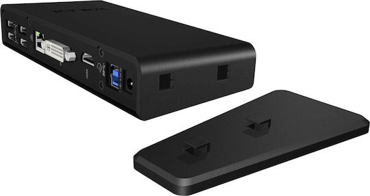 Icy Box USB-C Docking Station with HDMI Ethernet and Support for 2 Monitors Black (IB-DK2241AC)