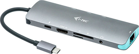 i-tec USB-C Docking Station mit HDMI 4K PD Ethernet Gray (C31NANODOCKLANPD)
