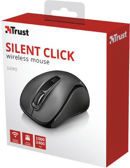 Trust Siero Silent Click Ασύρματο Ποντίκι Γκρι
