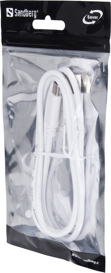 Sandberg USB 3.0 Kabel USB Typ-C männlich - USB-A Weiß 1m 336-15