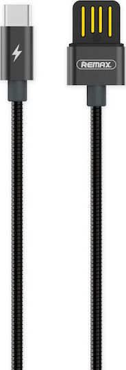 Remax Serpent RC-080a Braided USB 2.0 Cable USB-C male - USB-A Μαύρο 1m