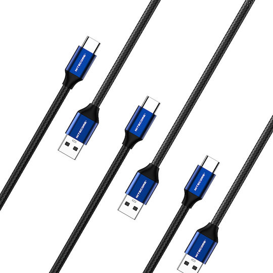 NiteCore UAC20 Geflochten USB 2.0 Kabel USB-C männlich - USB-A Blau 1m (9060100848)