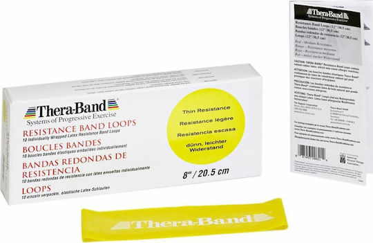 Thera-Band Мини Лента за фитнес Цикъл мек Жълт 0.205м