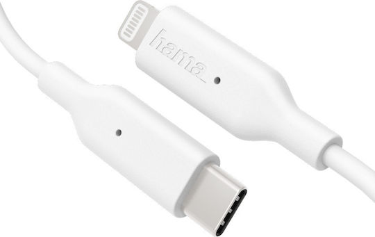 HAMA USB-C zu Lightning Kabel Weiß 1m (00183295)