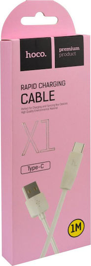 Hoco X1 USB 2.0 Kabel USB Typ-C männlich - USB-A Weiß 1m HOC-X1c-W