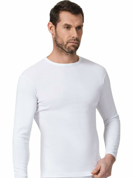 Men's Long Sleeve Undershirt White